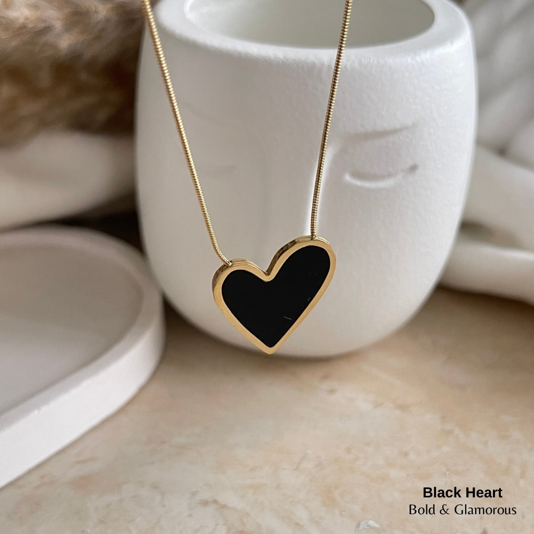 Necklace | SN187 | Black Heart