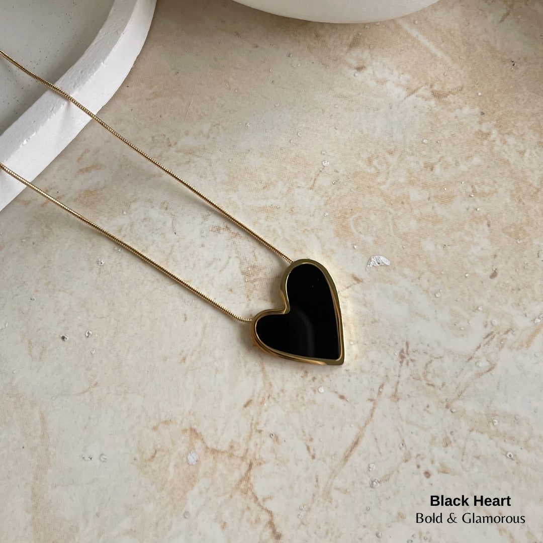 Necklace | SN187 | Black Heart