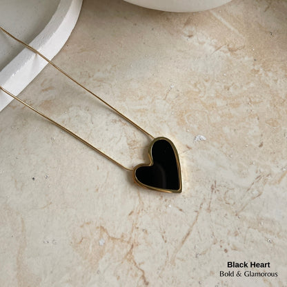 Necklace | SN187 | Black Heart