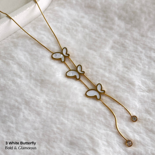 Necklace | SN264 | White Butterfly