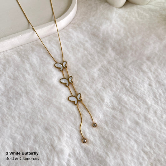 Necklace | SN264 | White Butterfly