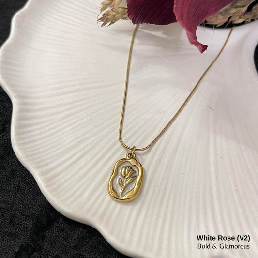 Necklace | SN281 | White Rose (V2)