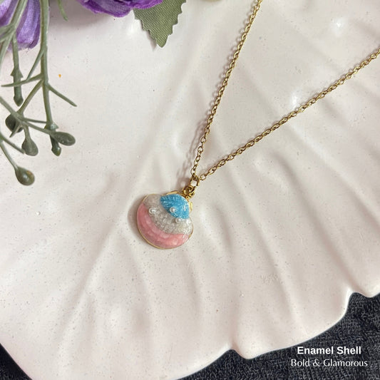 Necklace | SN284 | Enamel Shell
