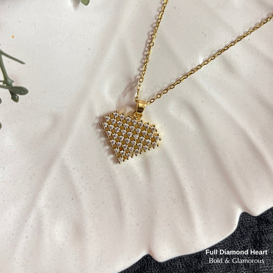 Necklace | SN308 | Full Diamond Heart