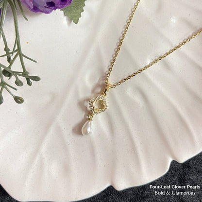 Necklace | SN310 | Four-Leaf Clover Pearls