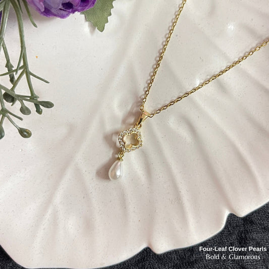 Necklace | SN310 | Four-Leaf Clover Pearls