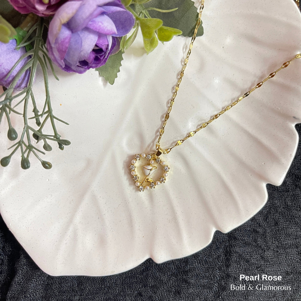 Necklace | SN312 | Pearl Rose
