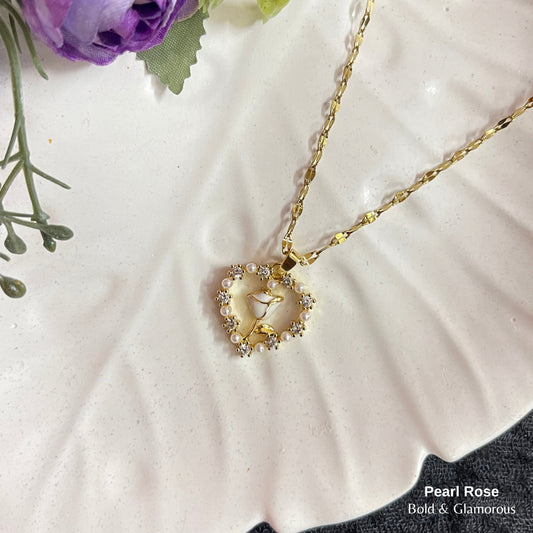 Necklace | SN312 | Pearl Rose