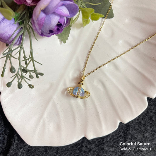 Necklace | SN313 | Colorful Saturn