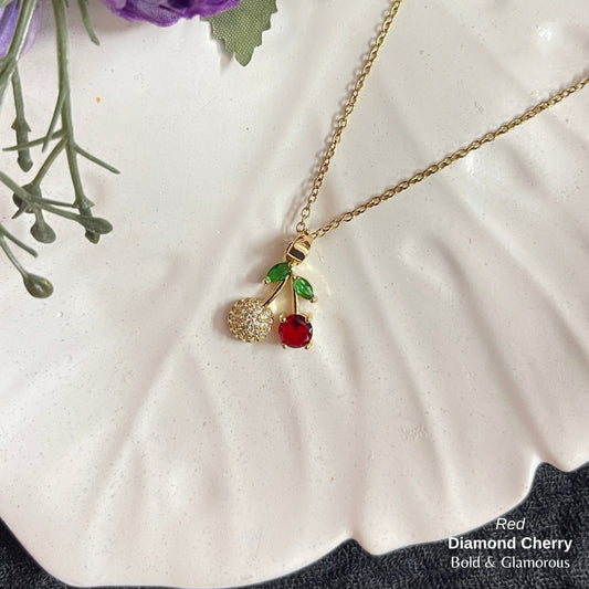 Necklace | SN319 | Diamond Cherry | Red