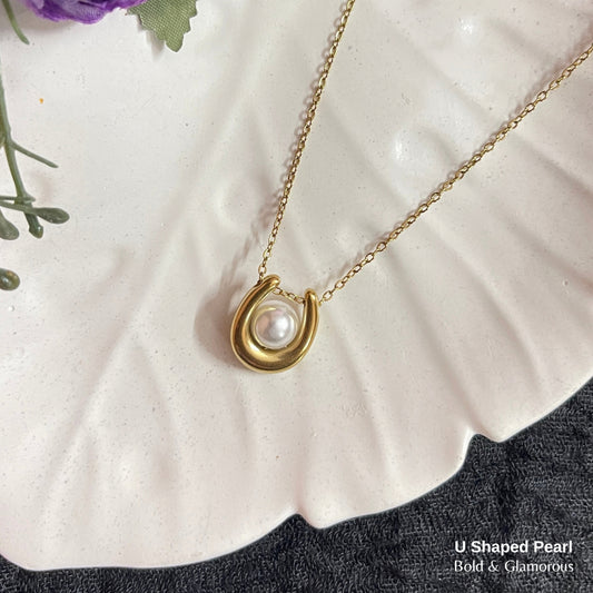 Necklace | SN320 | U Shaped Pearl