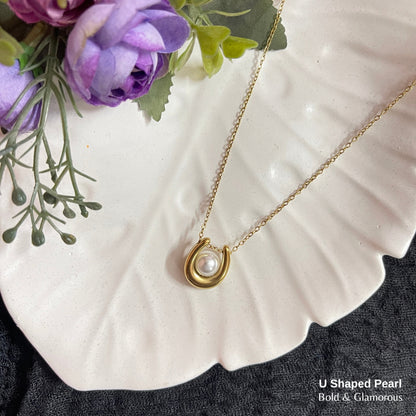 Necklace | SN320 | U Shaped Pearl