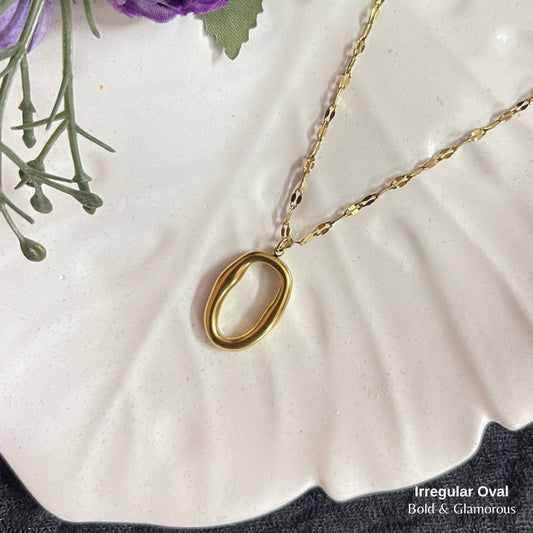 Necklace | SN324 | Irregular Oval