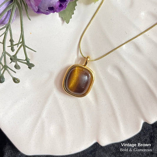 Necklace | SN325 | Vintage Brown