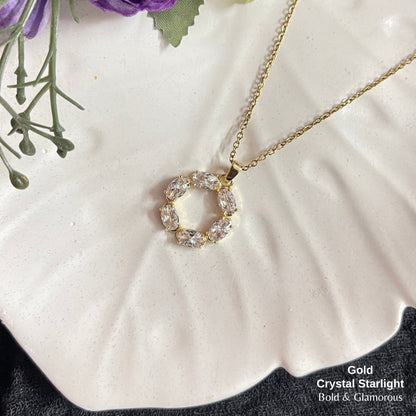 Necklace | SN334 | Crystal Starlight Gold