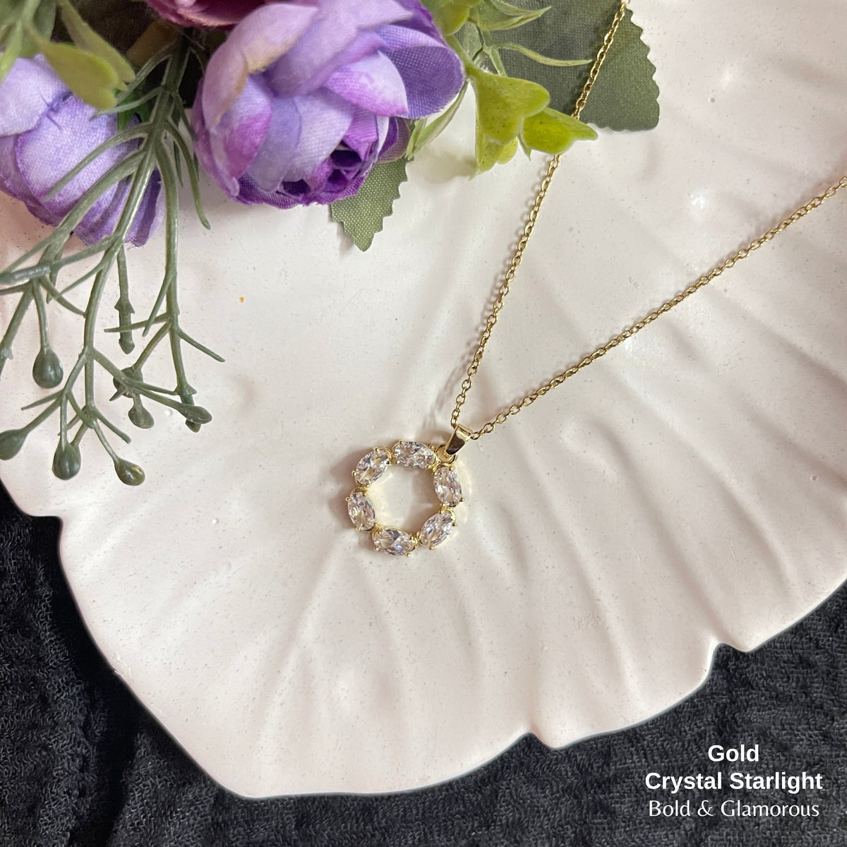 Necklace | SN334 | Crystal Starlight Gold