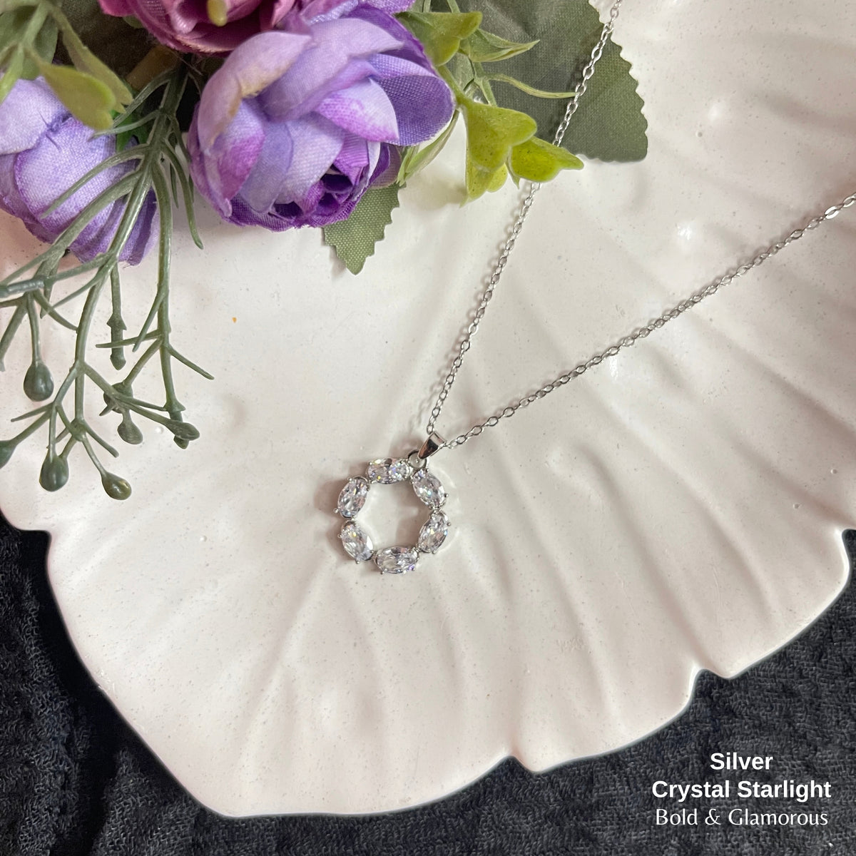 Necklace | SN334 | Crystal Starlight Silver
