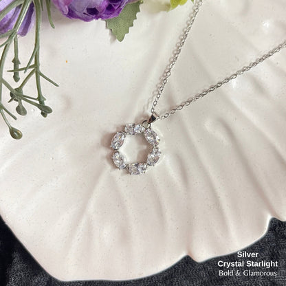 Necklace | SN334 | Crystal Starlight Silver