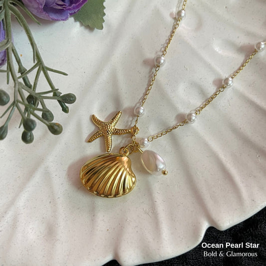 Necklace | SN336 | Ocean Pearl Star
