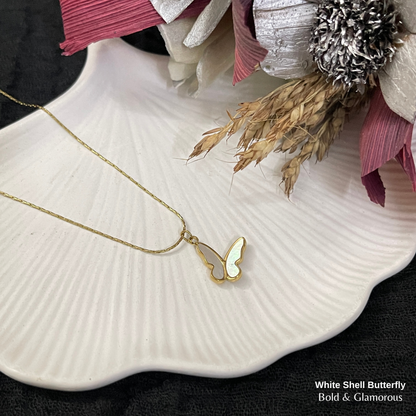 Necklace | SN342 | White Shell Butterfly