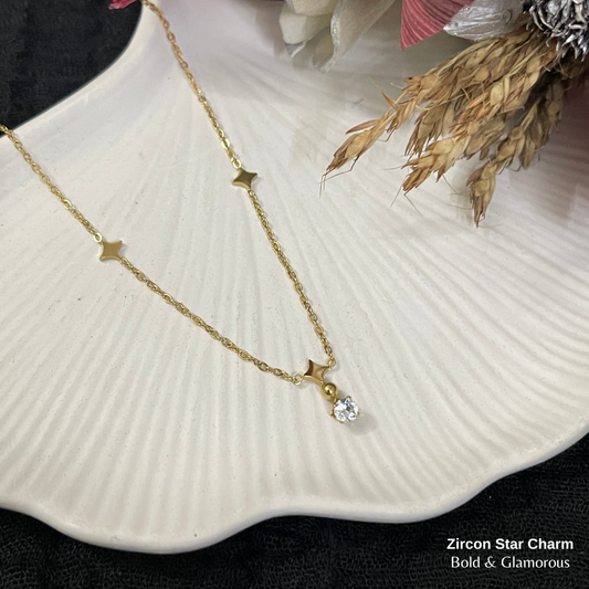 Necklace | SN345 | Zircon Star Charm