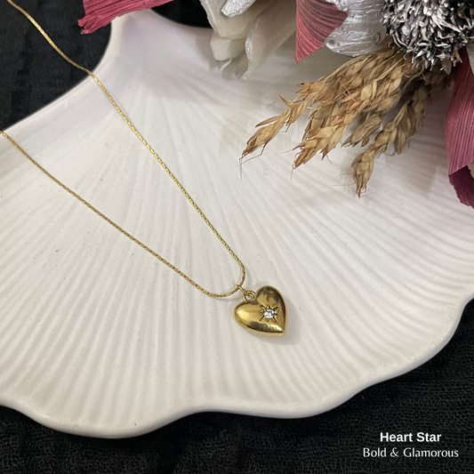 Necklace | SN363 | Heart Star
