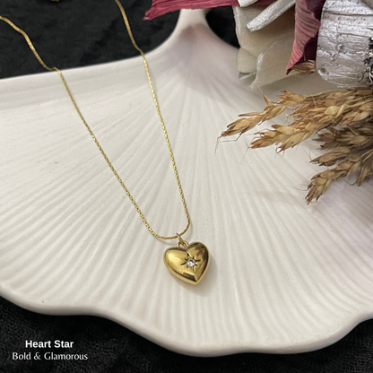 Necklace | SN363 | Heart Star