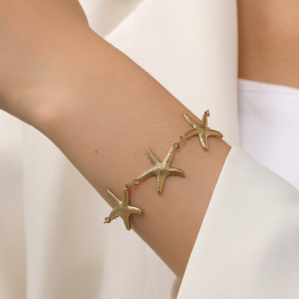 Chain Bracelet | SSCB106 | 3 Starfish