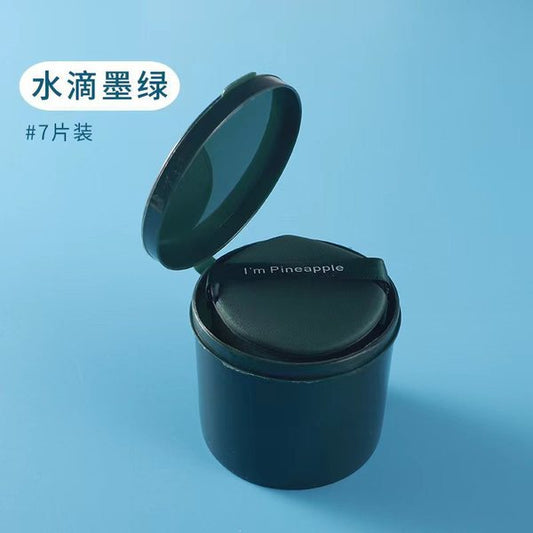 Powder Puff Air Cushion 7PC BOX : Teardrop-Dark Green
