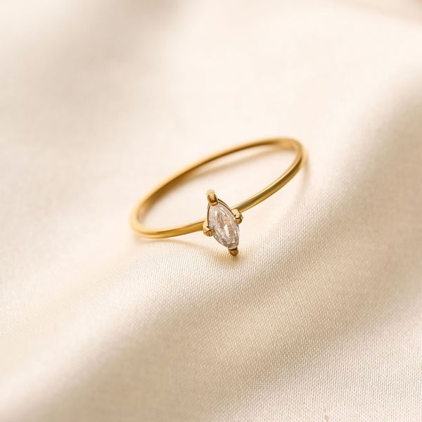 Stone Ring | SR271 | Simple Water Drop
