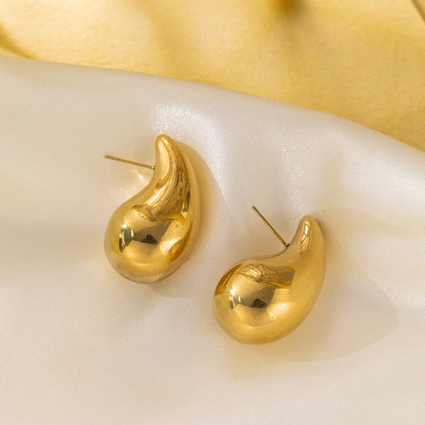 Stud Earring | STE074 | Drop Shaped : Oversized