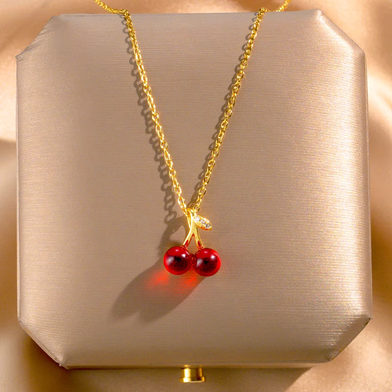 Necklace | SN290 | Cherry Stone