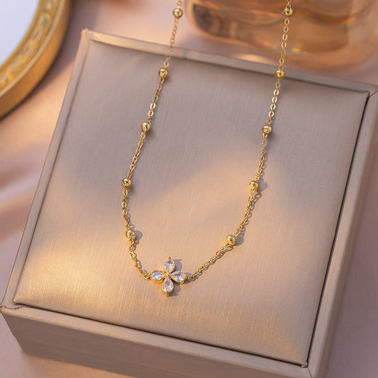 Necklace | SN294 | Four Leaf Diamond