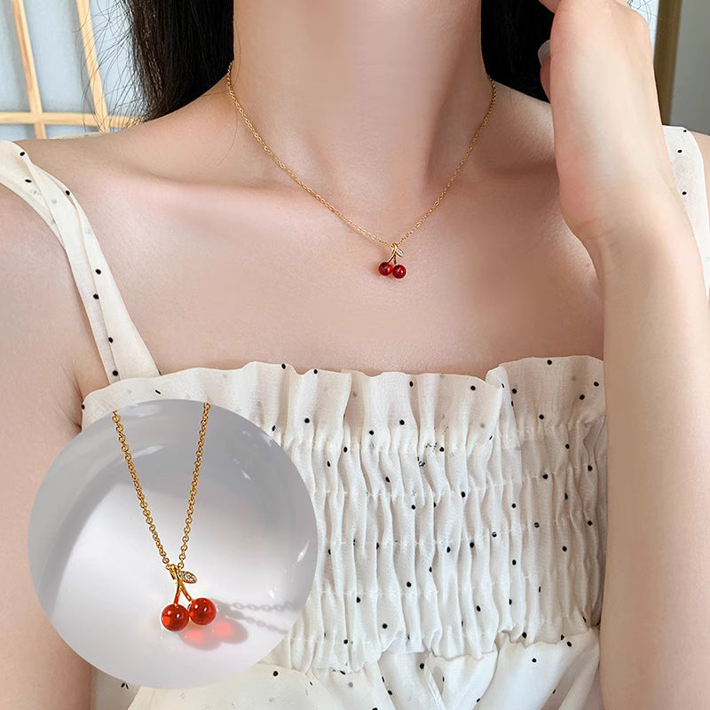 Necklace | SN290 | Cherry Stone