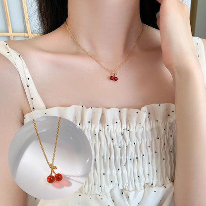 Necklace | SN290 | Cherry Stone