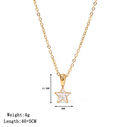 Necklace | SN343 | Five Pointed Star | Gold