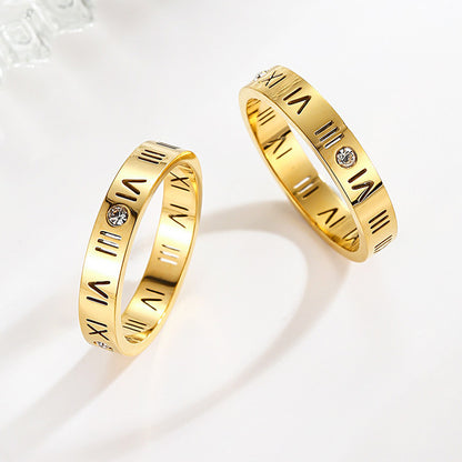 Stone Ring | SR272 | Roman Four Diamond