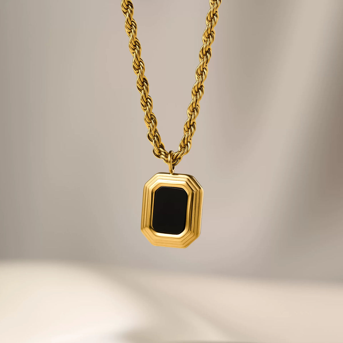 Necklace | SN322 | Black Square