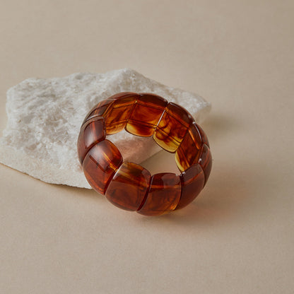 Acrylic Cuff Bracelet | ACB02 | Dark Amber
