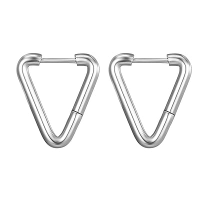 Shape Hoop Earring | Triangle | Silver