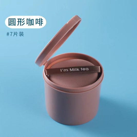 Powder Puff Air Cushion 7PC BOX : Round-Brown