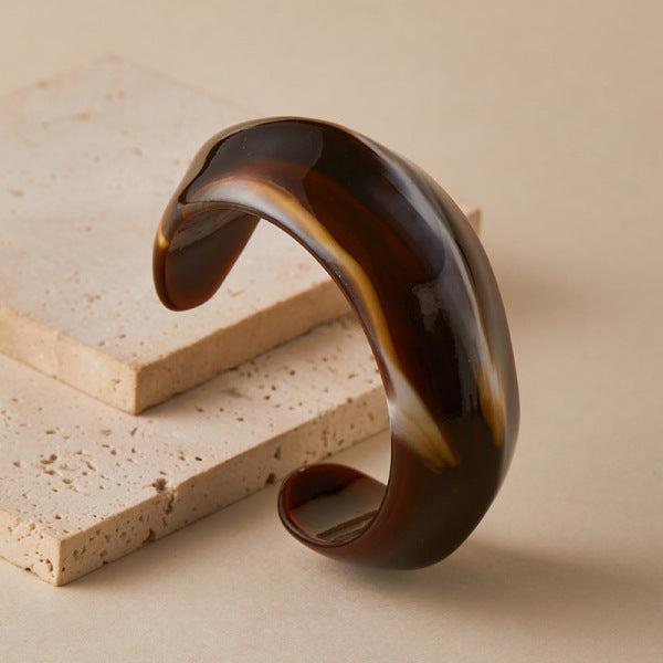 Acrylic Cuff Bracelet | ACB01 | Espresso Brown