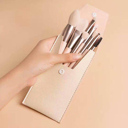 8-Piece Mini Makeup Brush Set | Apricot