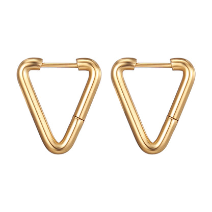 Shape Hoop Earring | Triangle | Gold