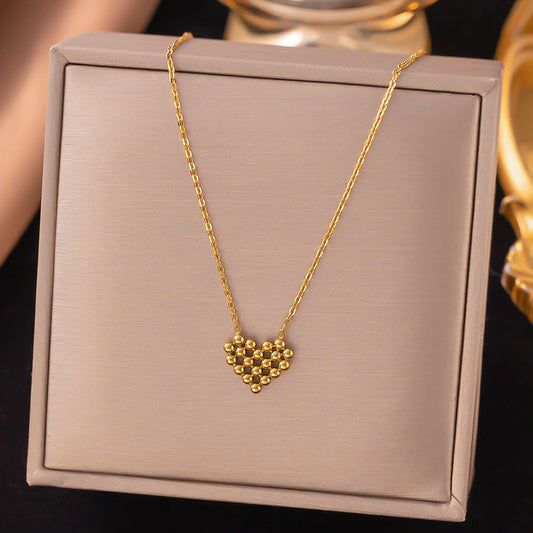 Necklace | SN288 | Pixilated Heart