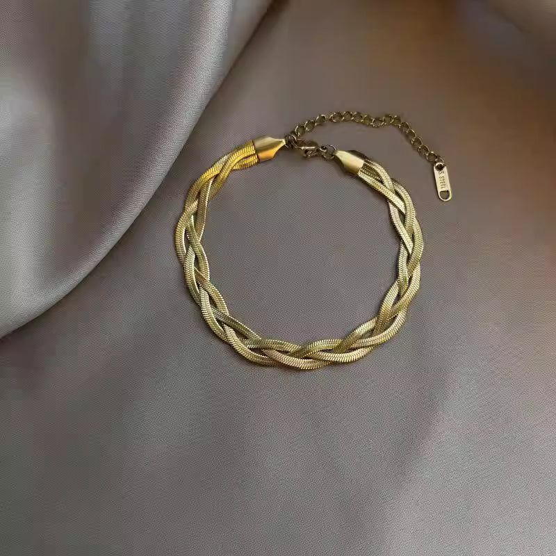 Chain Bracelet | SSCB075 | Twisted Gold
