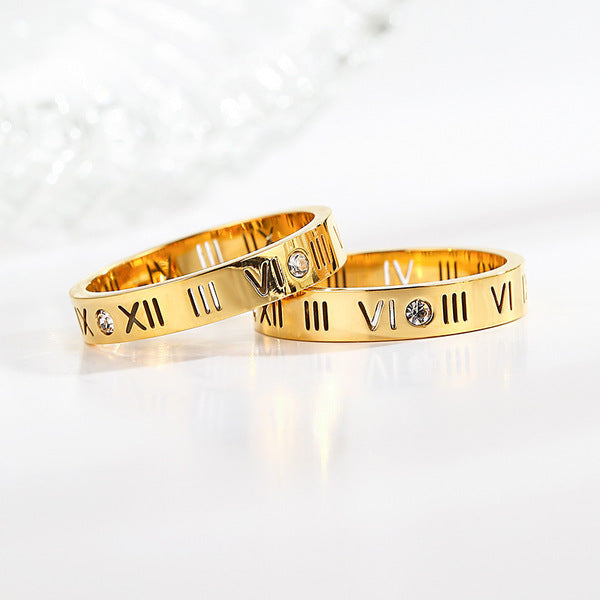 Stone Ring | SR272 | Roman Four Diamond