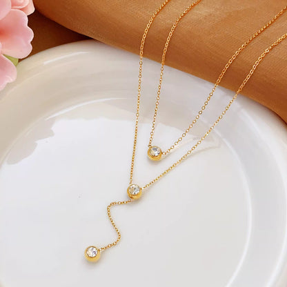 Necklace | SN124 | Layer Stone Drop