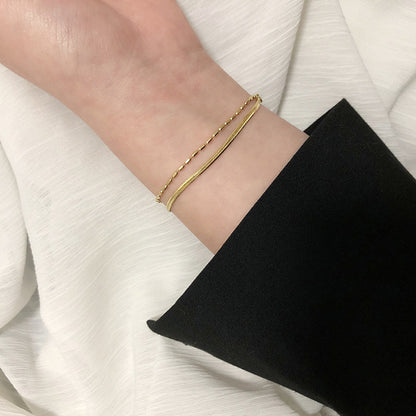 Chain Bracelet | SSCB021 | Layered Link Simple