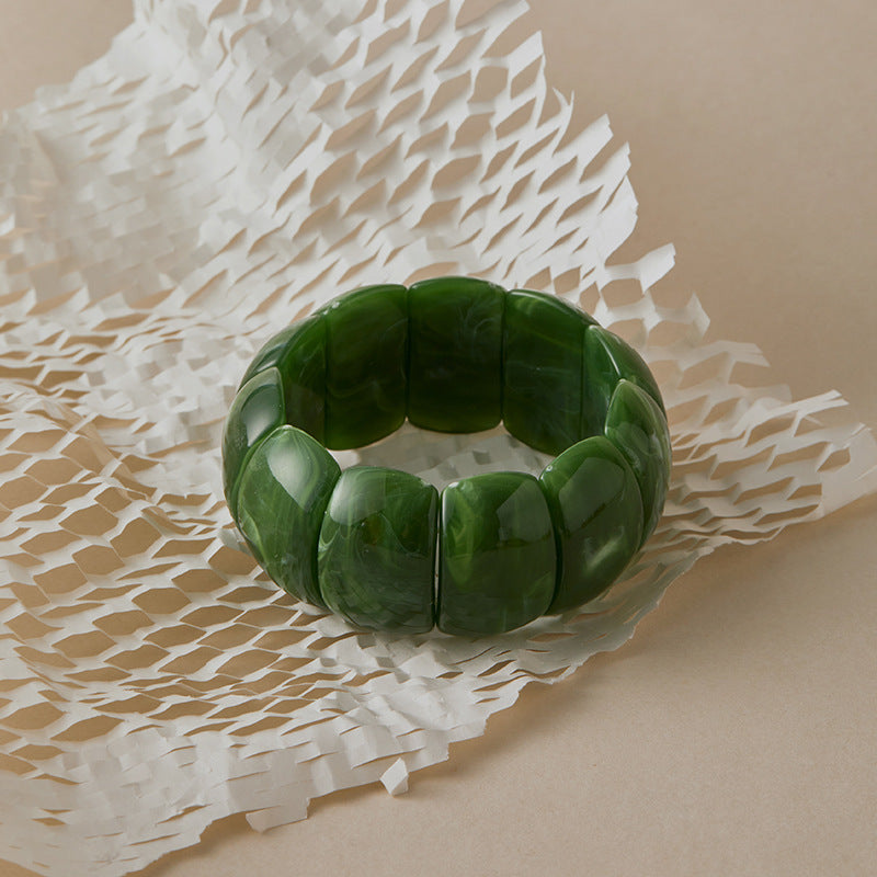 Acrylic Cuff Bracelet | ACB02 | Forest Green